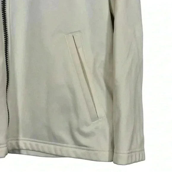 Under Armour White Full Zip Jacket Embroidered Spartan Lacrosse Zip Pockets - Picture 3 of 10